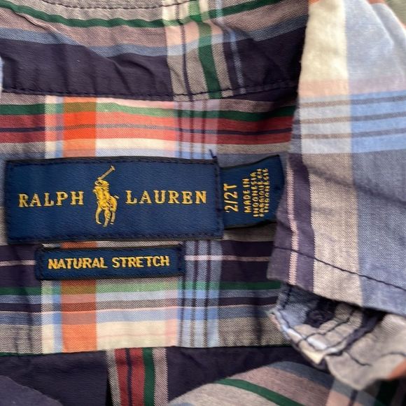 Ralph Lauren 2T button down plaid shirt - Picture 4 of 5